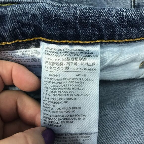 Levis Jeans Mens 34*32 Medium Blue Straight Leg Cotton Stretch Mid Rise Pockets - Picture 7 of 16